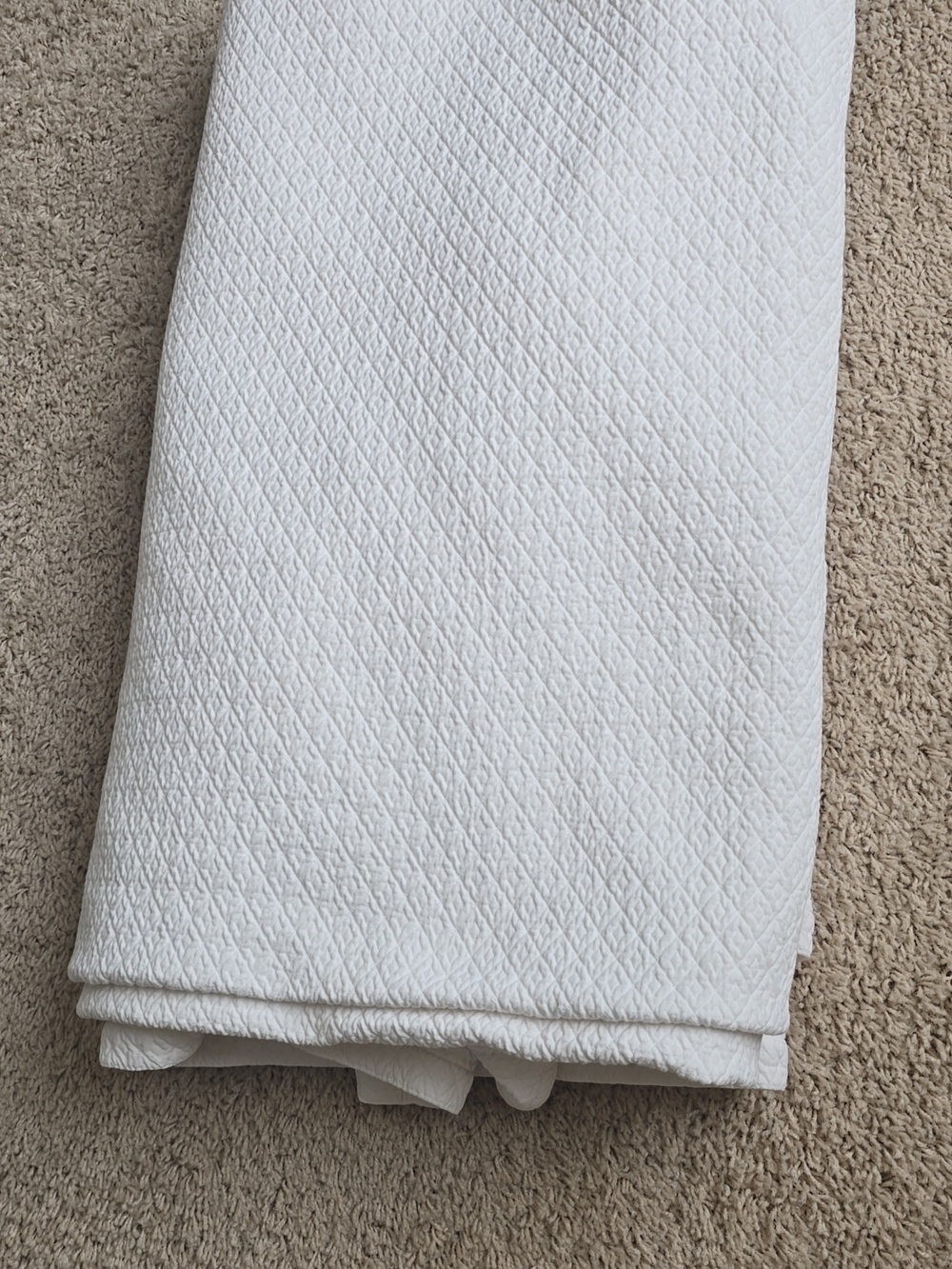 Pottery Barn White Quilted Duvet Cover